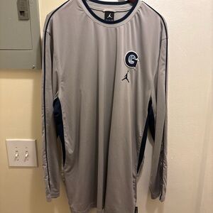 Vintage men’s Jordan Georgetown warmup Gray Long Sleeve Shirt size XL